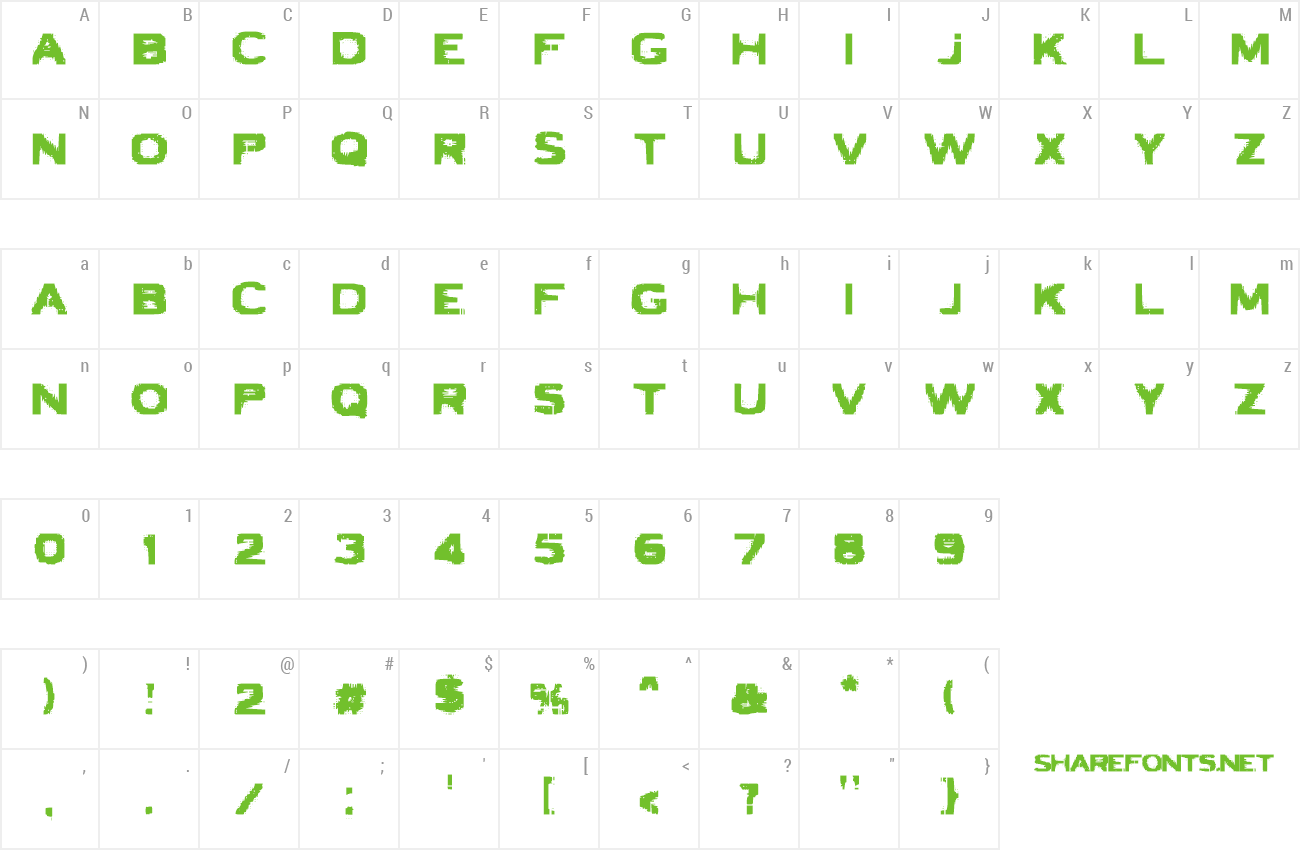 Font VTC Bad Luck preview